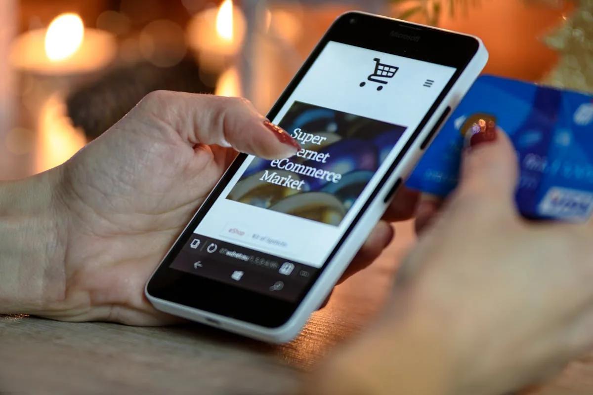 Customer placing an online clothing order